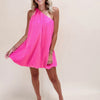 Off Shoulder Bubble Dress - Pink