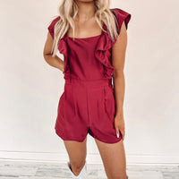 Parker Romper - Burgundy