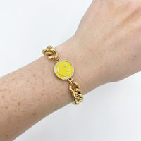 Smiley Face Chain Bracelet