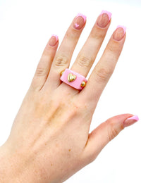 Acrylic Heart Ring