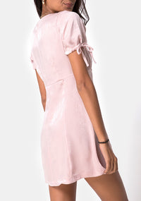 Motel Guenette Dress in Satin Dusty Rose