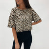 Leopard Cropped Tee