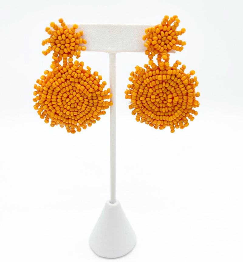 Orange Beaded Statement