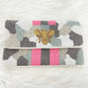 Camo Bee Crossbody + Clutch