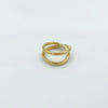 Gold Crossover Ring