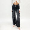 90's Wide Leg Black Jeans