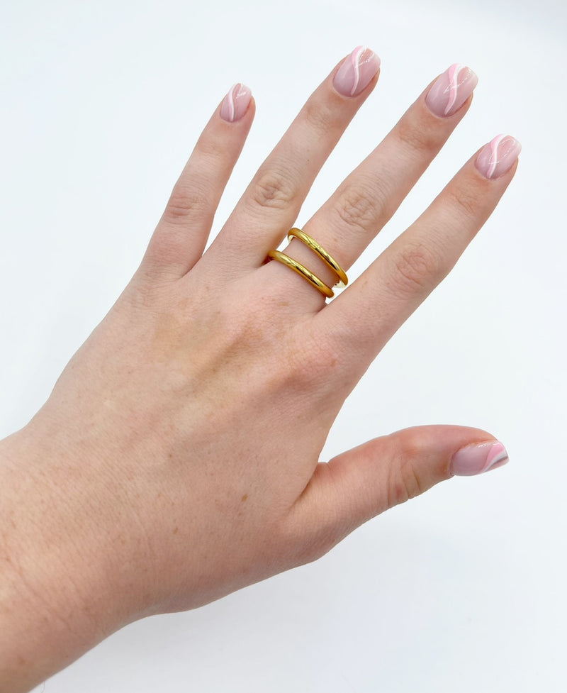 Gold Crossover Ring