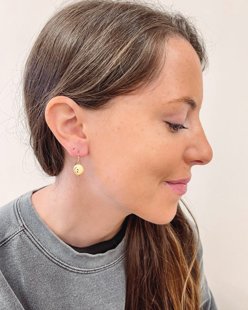 Mini Smiley Face Earrings