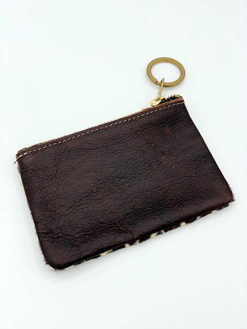 Snakeskin Printed Leather Pouch