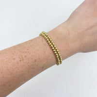 Stainless Steel Ball Bead Bracelets- Gold