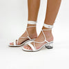 White Wrap Clear Heel