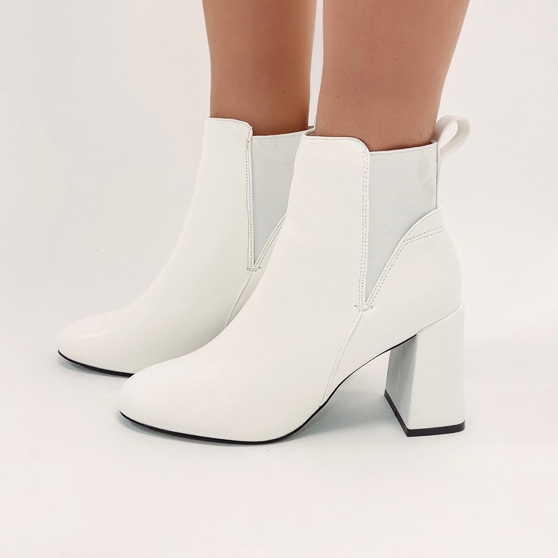 Whitney White Booties