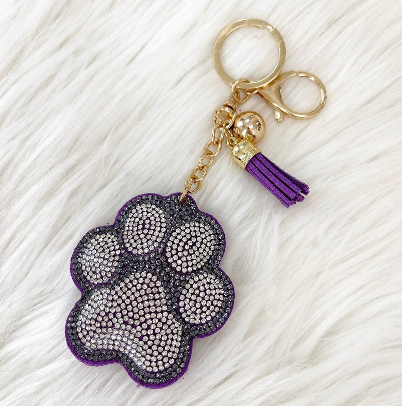 Paw Crystal Keychain