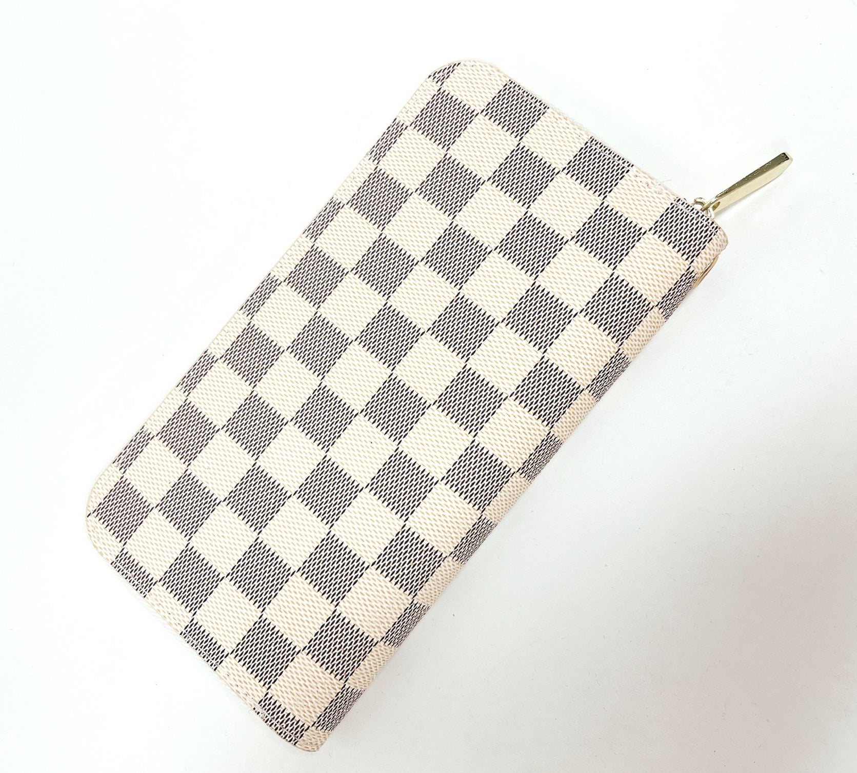White Checkered Small Wallet - Twisted Spur Boutique