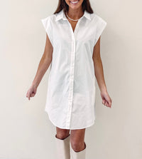 Sleeveless Button Up Dress