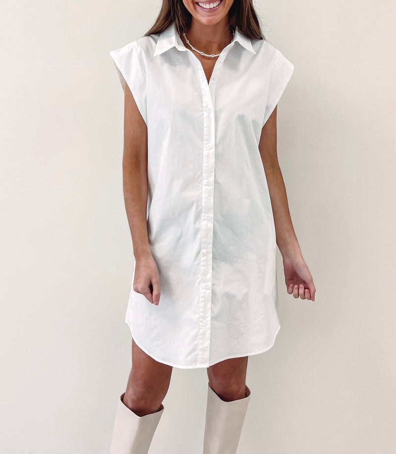 Sleeveless Button Up Dress