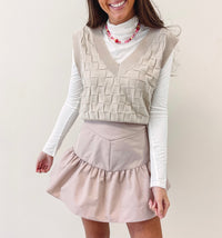 Ruffled Skort - Dusty Pink