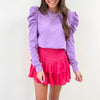 Lilac Puff Sleeve Top