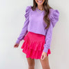 Lilac Puff Sleeve Top