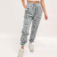 Grey Zebra Joggers