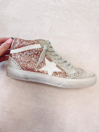 Rose Gold Mid Top Sneakers