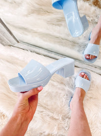 Polly Slide Heel - Blue