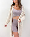 Khloe Ribbed Set - Taupe