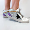 Silver Sparkle Mid Top Sneakers