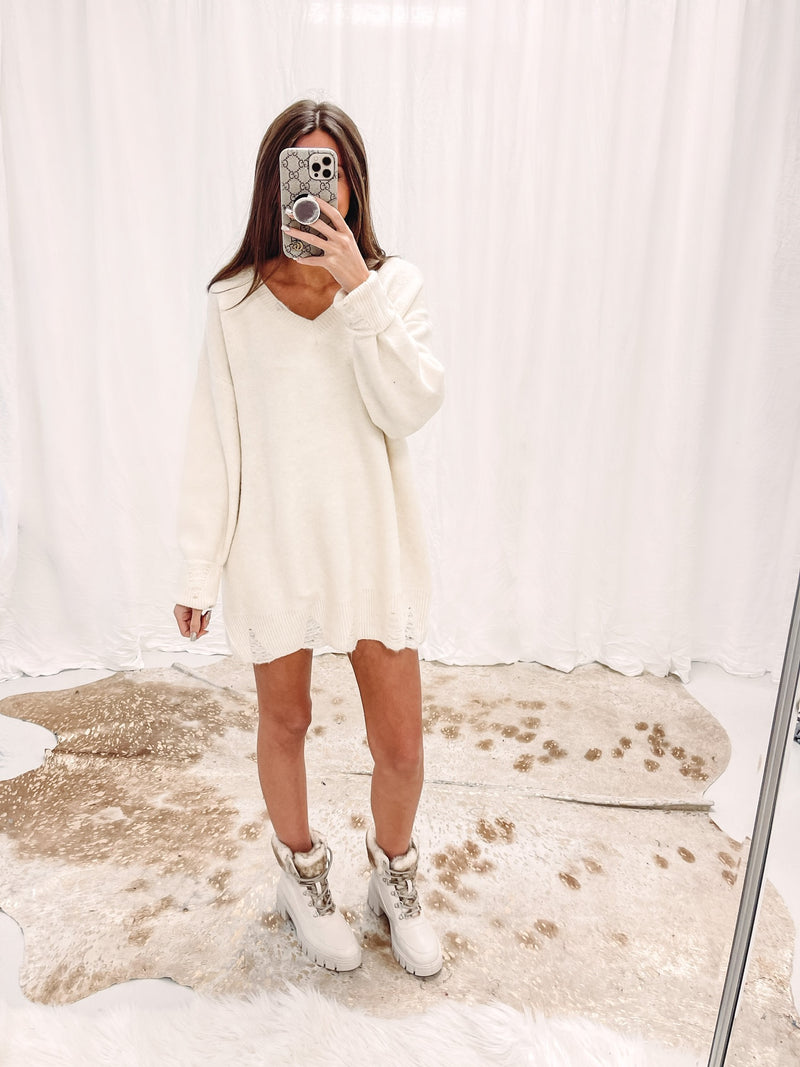 Amanda Sweater Tunic - Cream