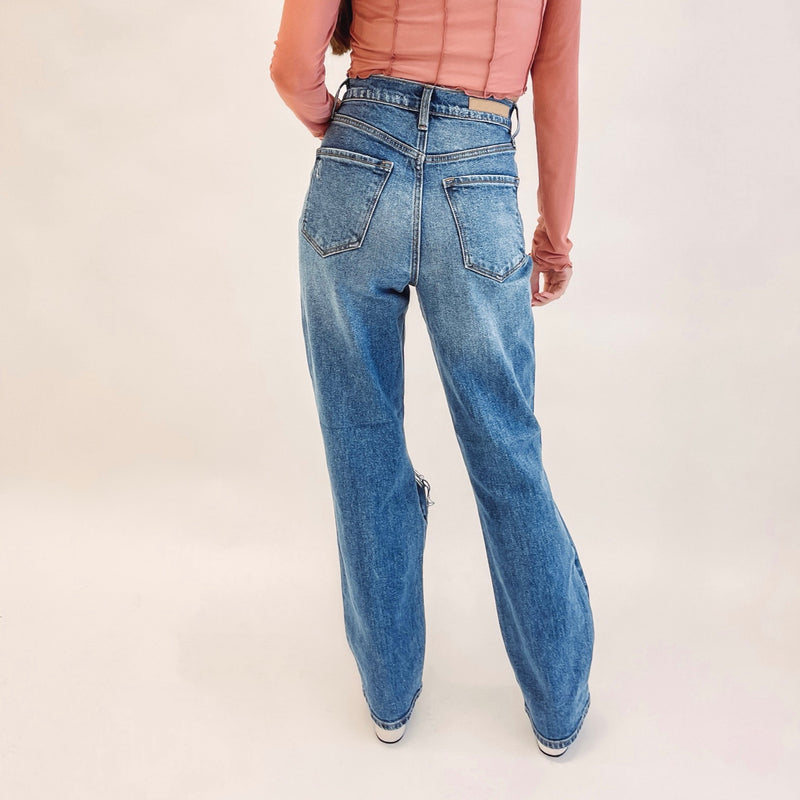 Nikko Dad Jeans - Medium Wash