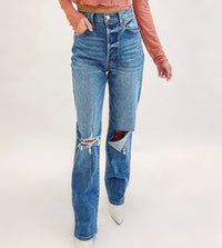 Nikko Dad Jeans - Medium Wash