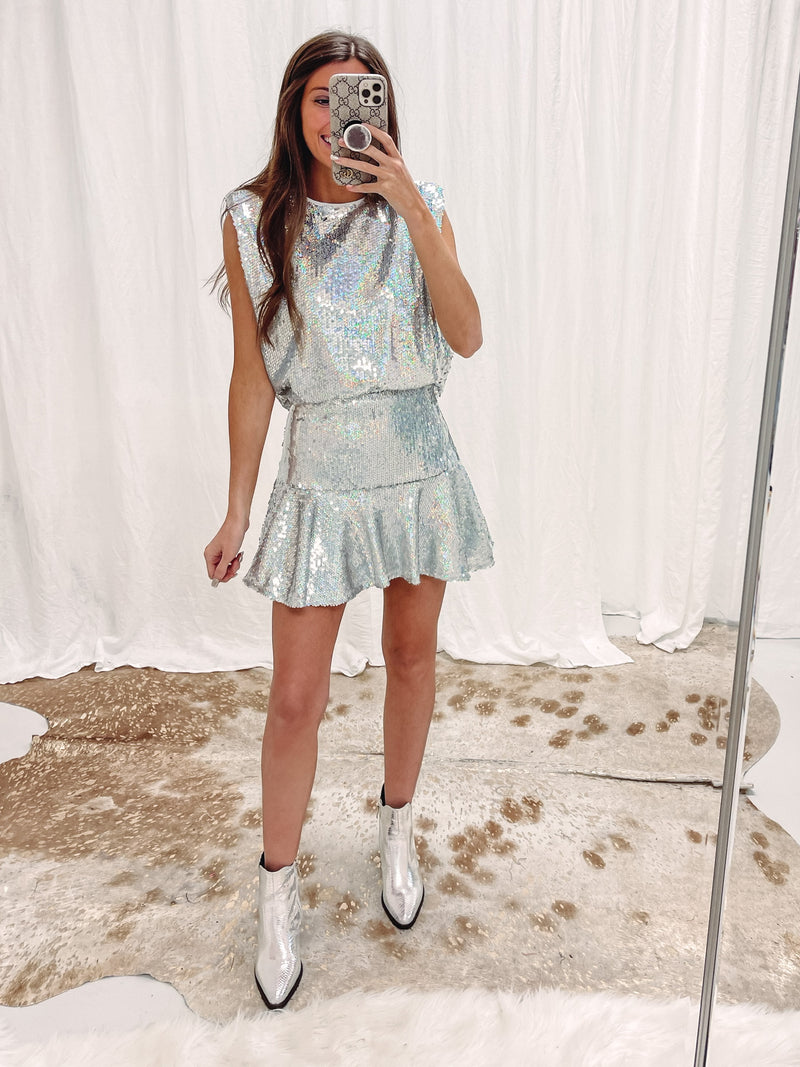 Iridescent Sequin Top