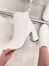 Whitney White Booties