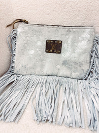 Metallic Silver Large Crossbody