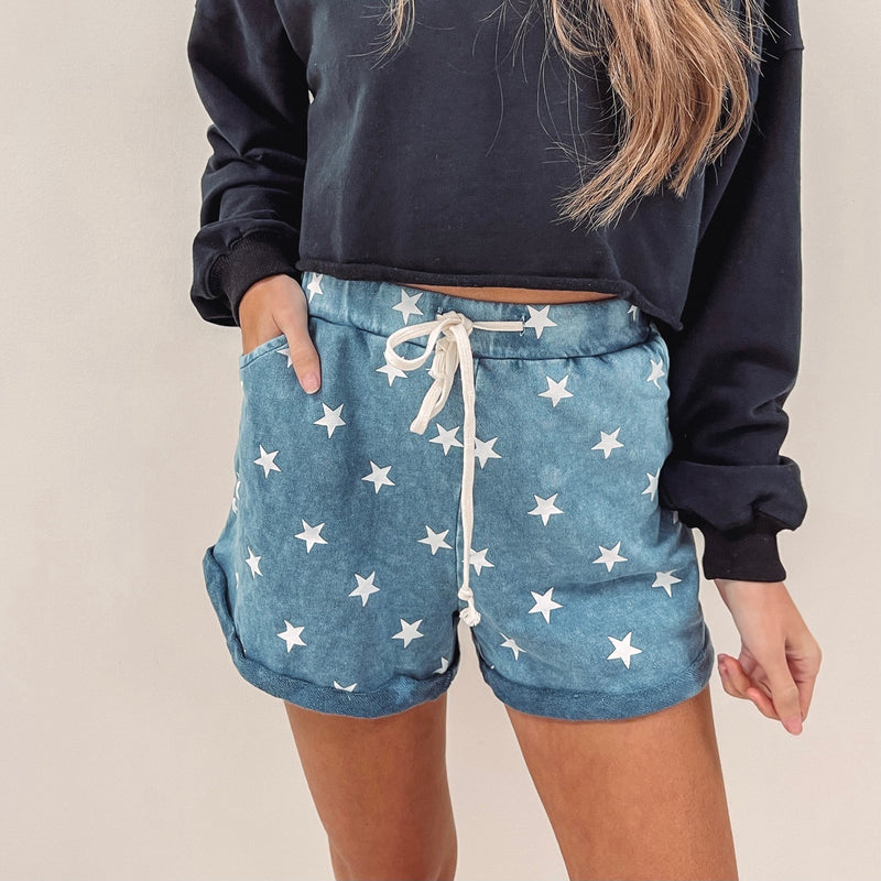 Star Print Lounge Shorts