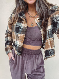 Lesley Brown Plaid Jacket