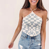 Checkered Halter Top