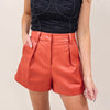 Brick Faux Leather Shorts