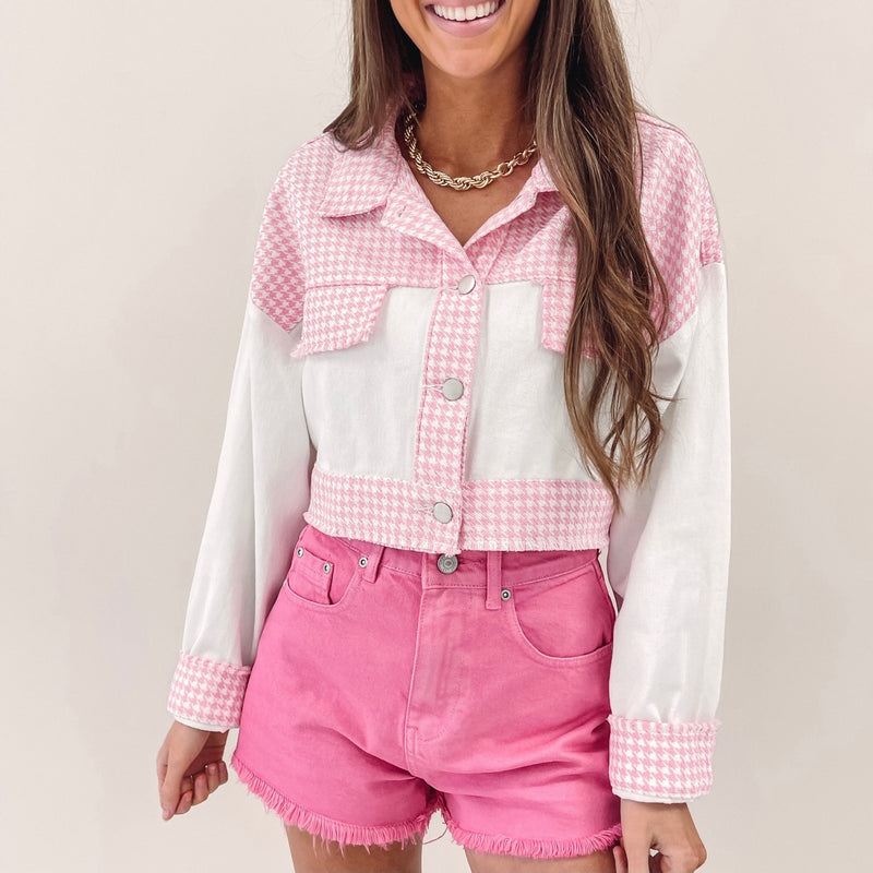 Pink Houndstooth Jacket