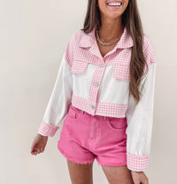 Pink Houndstooth Jacket