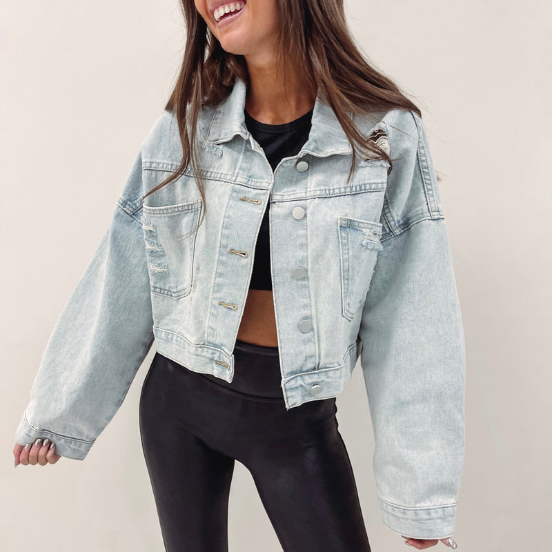 Rhinestone Denim Jacket