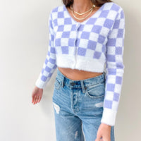 Checkered Cardigan Top