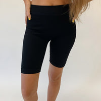 Ribbed Biker Shorts