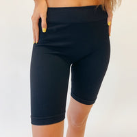 Ribbed Biker Shorts