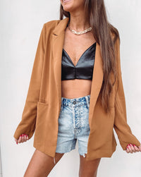 Faux Leather Crop Top