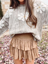 Smocked Skirt - Dark Taupe