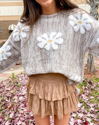 Smocked Skirt - Dark Taupe