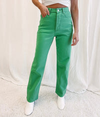 Green Straight Jeans