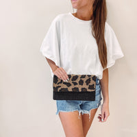 Cheetah Beaded Crossbody/Clutch