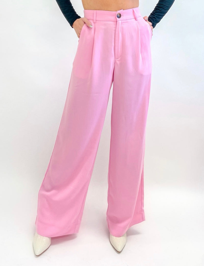 Pink Pleated Pants